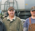 Pam, Ross and Scott Keller of New Norway, Alta., are among the 12 farm families taking part in the Chinook Arch Barley Grower Program. | Mary MacArthur photo