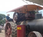 Ole Carlberg rides atop his grandfather's Reeves Canadian Special in Mount Pleasant, Iowa Thresherman's Cavalcade of Power parade. | Carlberg photo