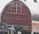In this week's video, Barb Glen has a photo essay of a set of 100-foot-long dairy barns being moved near Pincher Creek, Alberta. | Barb Glen photo.