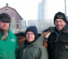 Levi Hull, left, operates a mixed farm with help from his parents, Debbie and Terry. | Karen Briere photo