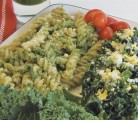 Lunch is green with kale juice, caesar slaw, and pasta with kale pesto. | Betty Ann Deobald photo