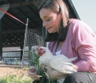 Jill Robbins runs a pastured poultry operation in Aldergrove, B.C. She is also vice-president of B.C. Young Farmers. | Karen Morrison photo