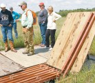 Military activity takes priority over anything else at CFB Wainwright, including gas activity. The 180 gas wells on the 148,000 acre military base are buried in the ground and covered with a grate strong enough to withstand a 60 tonne Leopard tank. | Mary MacArthur photo