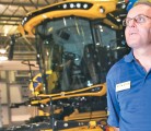 Nigel MacKenzie says the market for the new Class 10 combine will be on the Prairies and in Plains states, where large crops of small grains meet 40 foot headers in sometimes tough threshing conditions. | Michael Raine photo